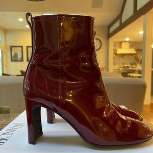 Jeffrey Campbell Dark Cherry Patent Leather Booties